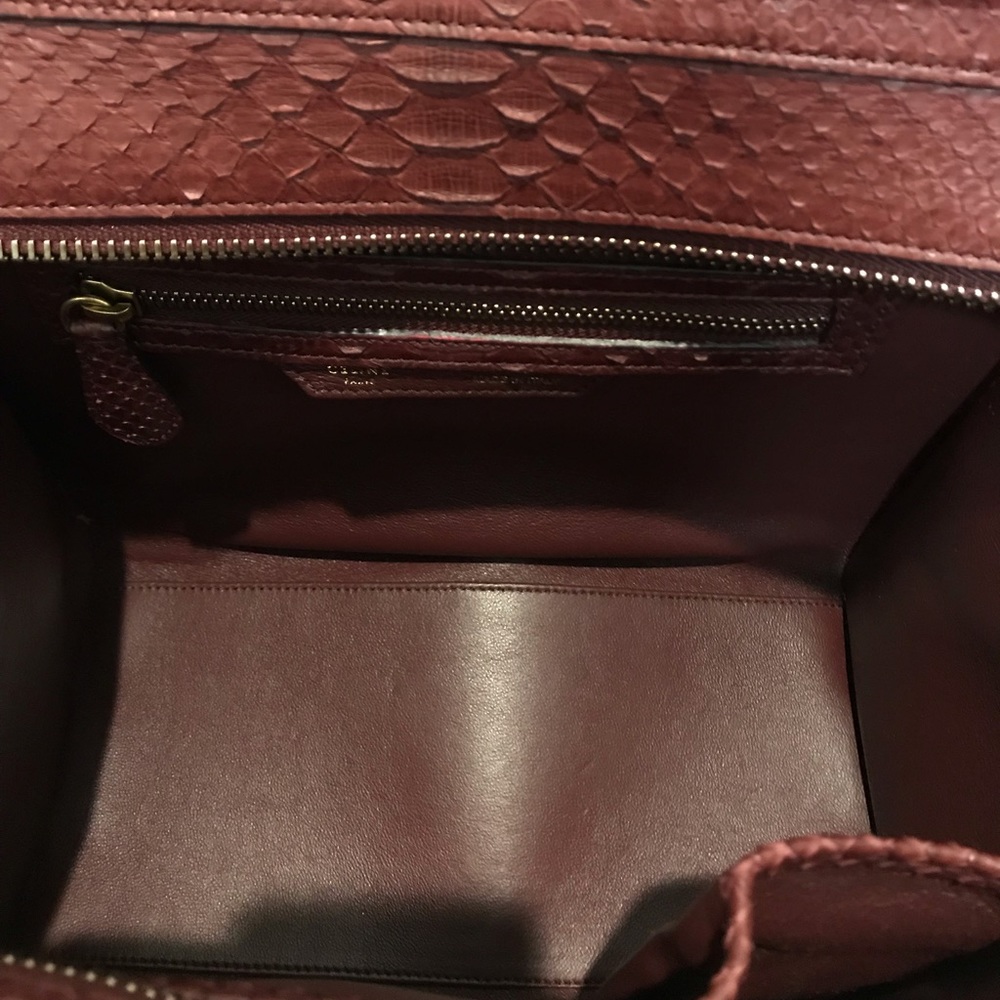 Authentic Celine Python Micro Luggage Bag - image 5